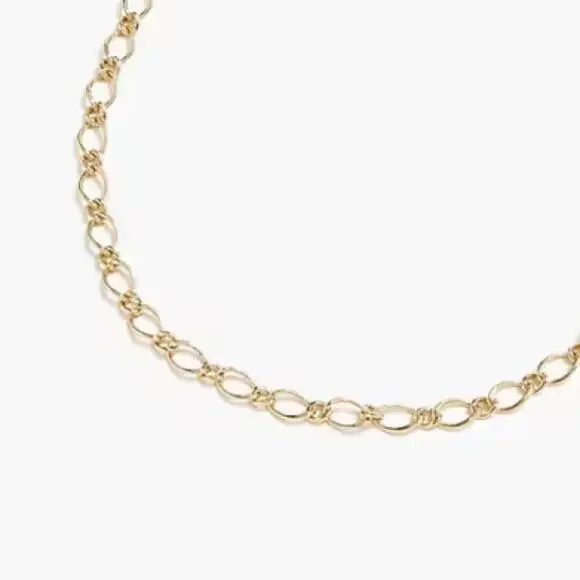 J Crew Oval Link Gold Necklace NWT - Picture 2 of 5